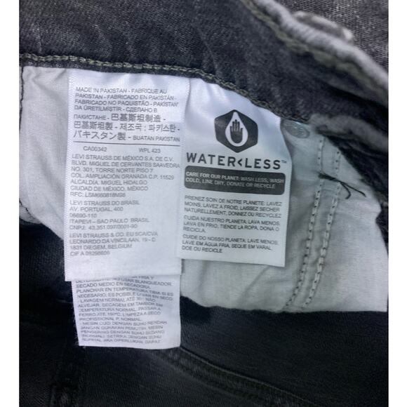 Levi’s Wedgie Skinny Washed Black Button‎ fly  size 26 - Picture 7 of 9